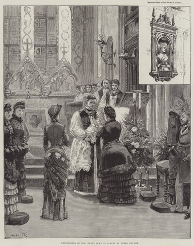 Bautizo del Infante Duque de Albany en la Iglesia de Esher de William Heysham Overend