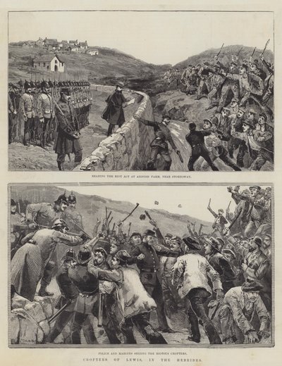 Campesinos de Lewis, en las Hébridas de William Heysham Overend