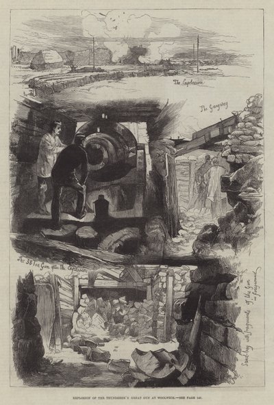 Explosión del gran cañón del Thunderer en Woolwich de William Heysham Overend