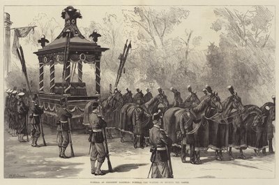 Funeral del Presidente Garfield, coche fúnebre esperando recibir el ataúd de William Heysham Overend