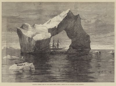 Iceberg gigante visto por los barcos árticos de William Heysham Overend