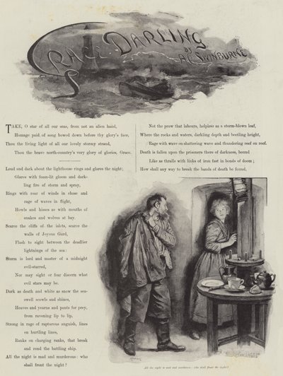 Grace Darling, por A C Swinburne de William Heysham Overend