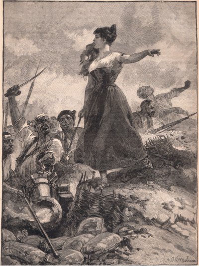Heroísmo de la doncella de Sragossa de William Heysham Overend