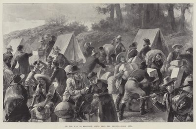 Camino a Klondike, escena cerca del embarcadero, Dyea de William Heysham Overend
