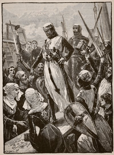 Recepción de Ricardo a su regreso del continente, ilustración de 