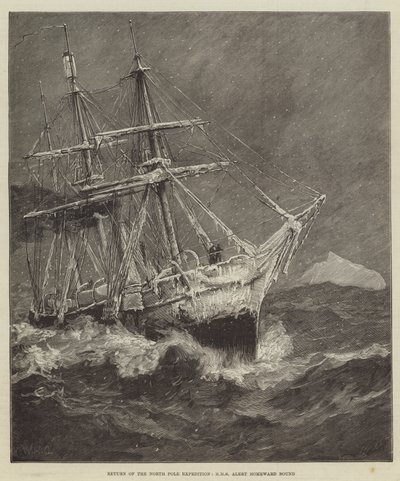Regreso de la Expedición al Polo Norte, HMS Alert de vuelta a casa de William Heysham Overend