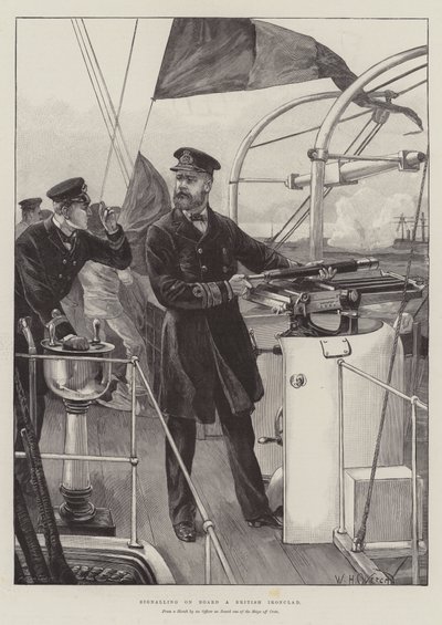 Señalización a bordo de un acorazado británico de William Heysham Overend