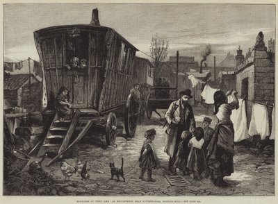 Bocetos de la Vida Gitana, un Campamento cerca de Latimer-Road, Notting-Hill de William Heysham Overend