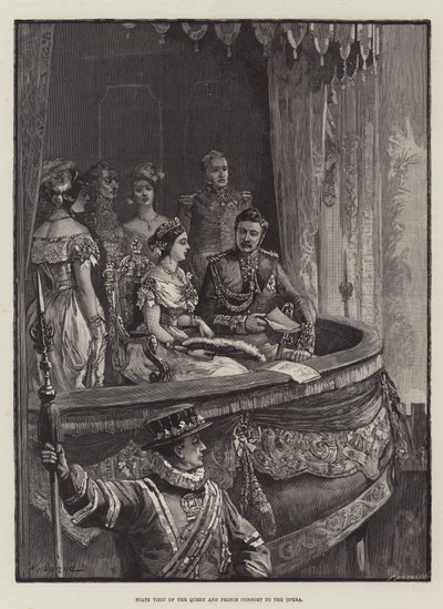 Visita de Estado de la Reina y el Príncipe Consorte a la Ópera de William Heysham Overend