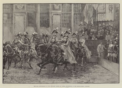 150º Aniversario de los Gardes du Corps Prusianos, Reiterfeste en la Escuela de Equitación, Potsdam de William Heysham Overend