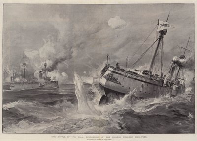 La Batalla del Yalu, Hundimiento del Buque de Guerra Chino Chih-Yuen de William Heysham Overend