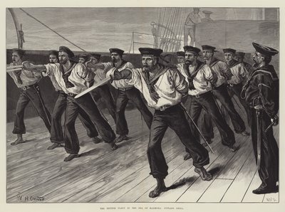 La flota británica en el Mar de Mármara, ejercicio de sable de William Heysham Overend
