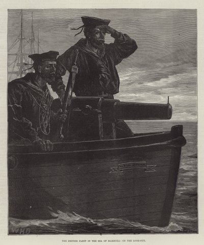 La flota británica en el mar de Mármara, en la vigilancia de William Heysham Overend