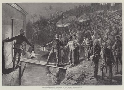 La expedición de Birmania, salida del Rey Theebaw de Mandalay de William Heysham Overend