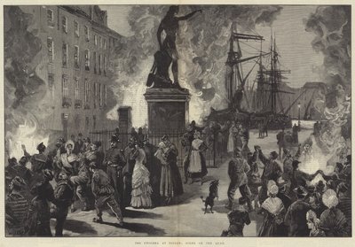 El Cólera en Toulon, Escena en el Muelle de William Heysham Overend