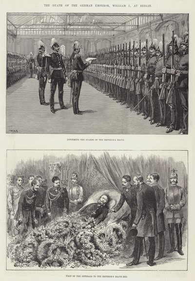 La muerte del emperador alemán, Guillermo I, en Berlín de William Heysham Overend