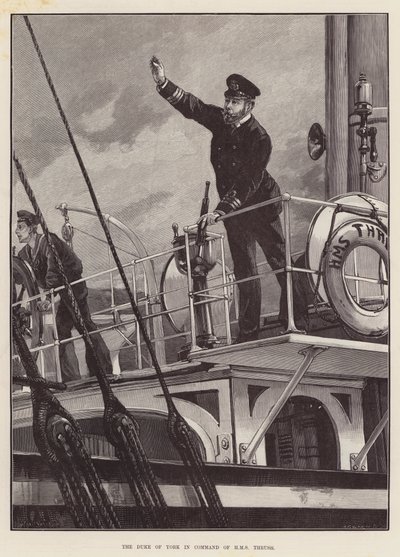 El Duque de York al mando del HMS Thrush de William Heysham Overend