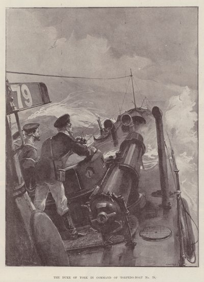 El Duque de York al mando del Torpedero No 79 de William Heysham Overend