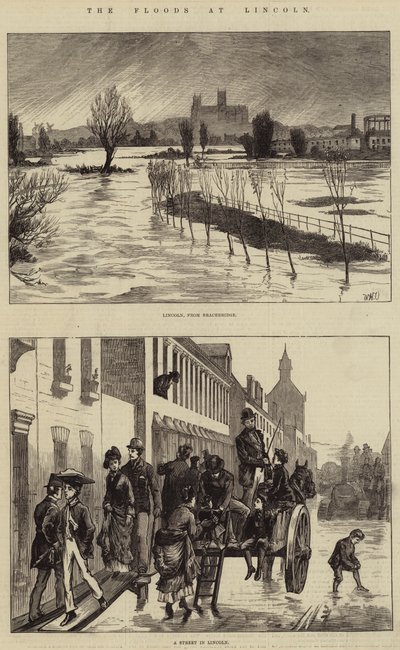 Las inundaciones en Lincoln de William Heysham Overend