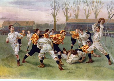 El partido de fútbol, 1890 de William Heysham Overend