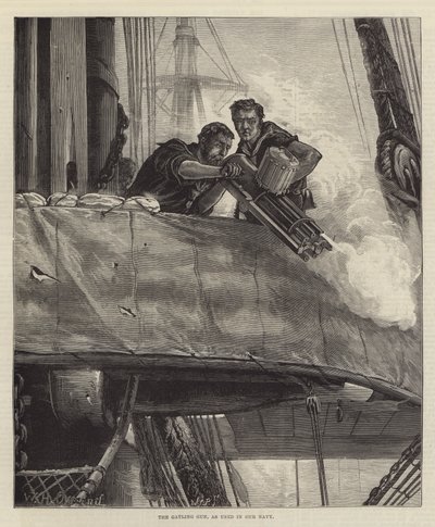 La ametralladora Gatling, utilizada en nuestra marina de William Heysham Overend
