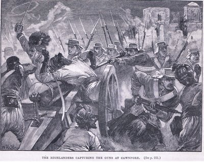 Los Highlanders capturando Cawnpore 1857 DC de William Heysham Overend