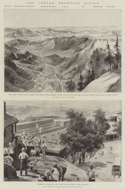 El levantamiento de la frontera india de William Heysham Overend