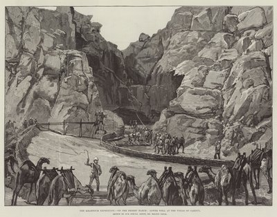 La Expedición de Jartum, en la Marcha del Desierto, Pozo Inferior en los Pozos de Gakdul de William Heysham Overend