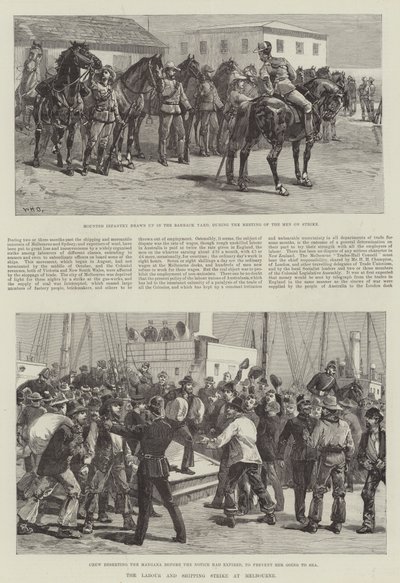 La huelga laboral y de envío en Melbourne de William Heysham Overend