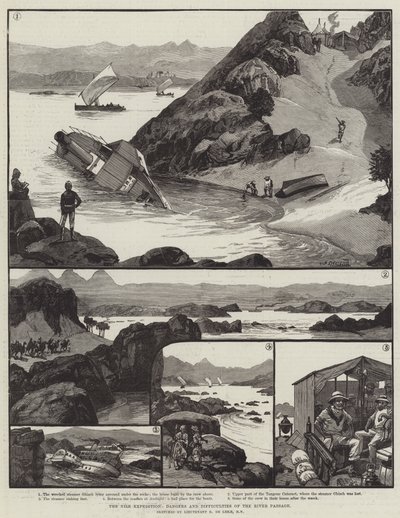 La expedición del Nilo, peligros y dificultades del paso del río de William Heysham Overend