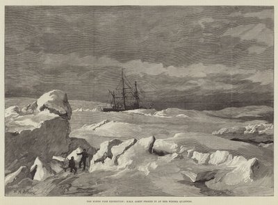 La expedición al Polo Norte, HMS Alert congelado en sus cuarteles de invierno de William Heysham Overend