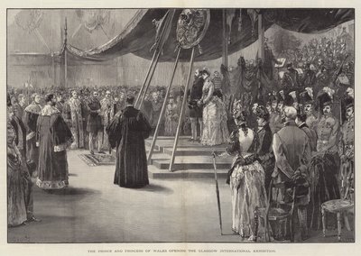 El Príncipe y la Princesa de Gales inaugurando la Exposición Internacional de Glasgow de William Heysham Overend