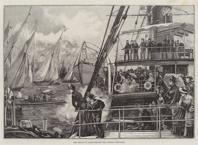 El Príncipe de Gales iniciando la carrera de yates del Jubileo de William Heysham Overend