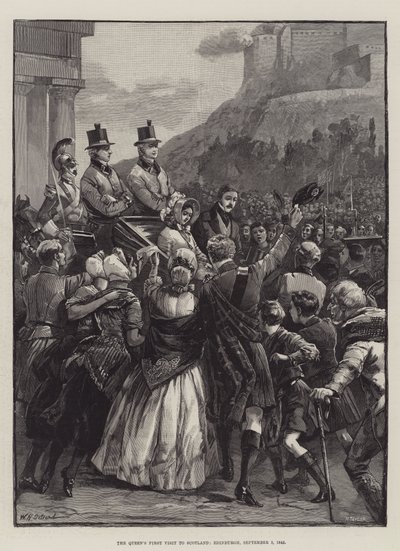 La primera visita de la Reina a Escocia, Edimburgo, 3 de septiembre de 1842 de William Heysham Overend