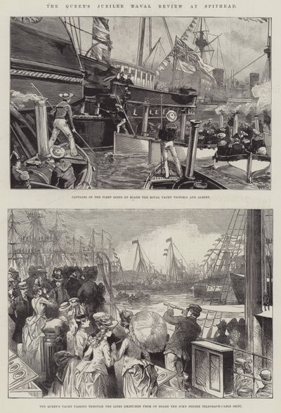 Revisión naval del jubileo de la Reina en Spithead de William Heysham Overend