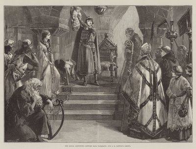Baile de disfraces del Instituto Real, grupo de Sir J D Linton de William Heysham Overend