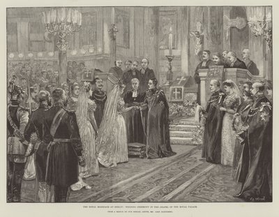 El matrimonio real en Berlín, ceremonia de boda en la capilla del Palacio Real de William Heysham Overend