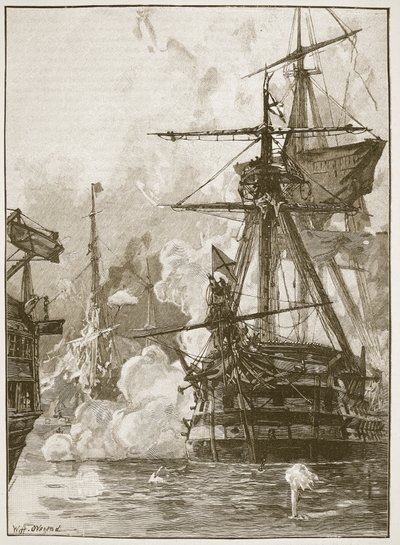 El ataque ruso a Sinope, ilustración de 