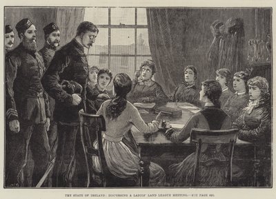 El estado de Irlanda, dispersando una reunión de la Liga de Damas de William Heysham Overend