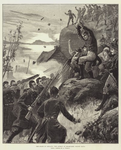 El estado de Irlanda, la refriega en Belmullet, Condado de Mayo de William Heysham Overend