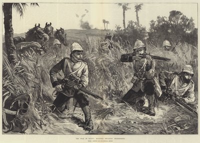 La guerra en Egipto, escaramuza de infantería montada de William Heysham Overend