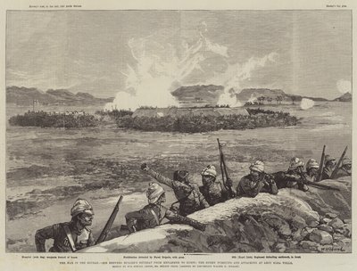 La guerra en el Sudán, la retirada de Sir Redvers Buller de Metammeh a Korti, el enemigo persiguiendo y atacando en los pozos de Abou Klea de William Heysham Overend