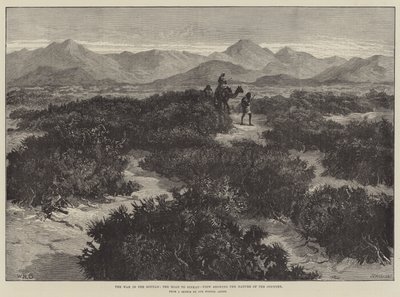 La guerra en el Sudán, el camino a Sinkat, vista que muestra la naturaleza del país de William Heysham Overend