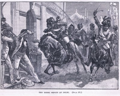 Los sepoys rebeldes en Delhi, 1857 d.C. de William Heysham Overend