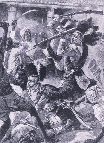 El segundo alivio de Lucknow, ilustración de 