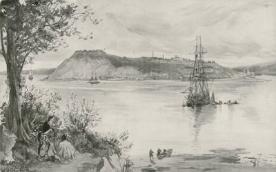 Vista de la ciudad y fortaleza de Quebec. A.D. 1759 de William Heysham Overend