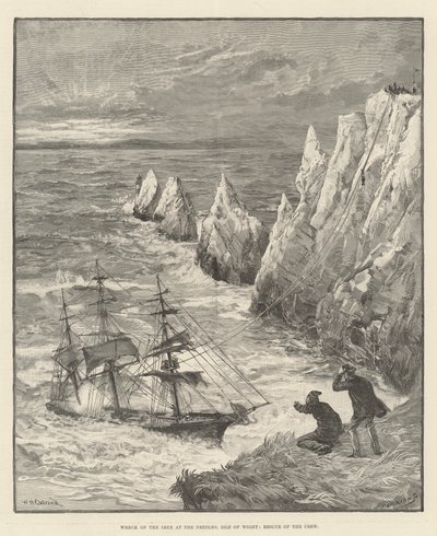 Naufragio del Irex en las Agujas, Isla de Wight, Rescate de la Tripulación de William Heysham Overend