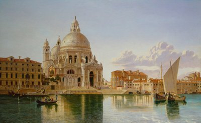 Santa Maria Della Salute, Venecia (óleo sobre lienzo) de William Hickling Burnett