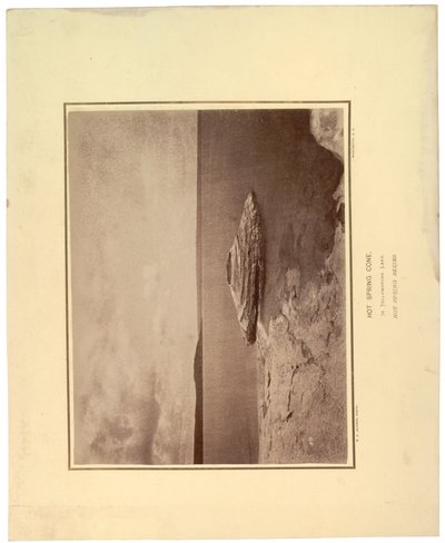 Cono de manantial caliente, en el Lago Yellowstone, 1871 de William Hicks Jackson