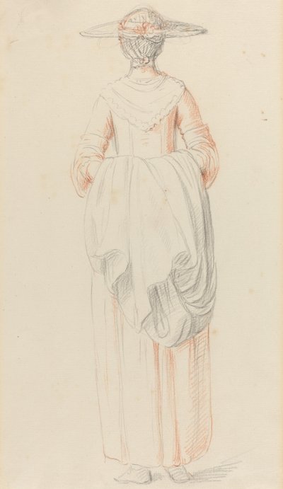Dama Sosteniendo su Capa desde Atrás de William Hoare